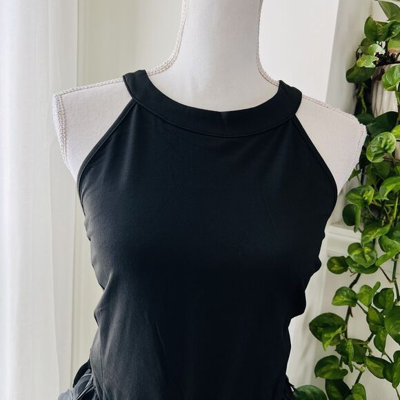 SheIn Curve Black Tina Tulle Polka Dot Fit & Flare Dress - Plus Size 3XL - Picture 2 of 8